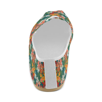 Amaryllis Pattern Print Design AL06 Women Casual Shoes-JorJune.com