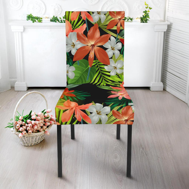 Amaryllis Pattern Print Design AL07 Dining Chair Slipcover-JORJUNE.COM