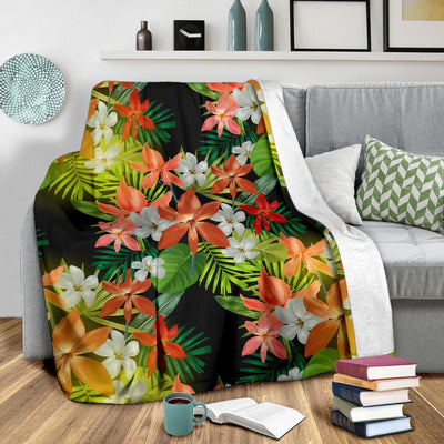 Amaryllis Pattern Print Design AL07 Fleece Blankete