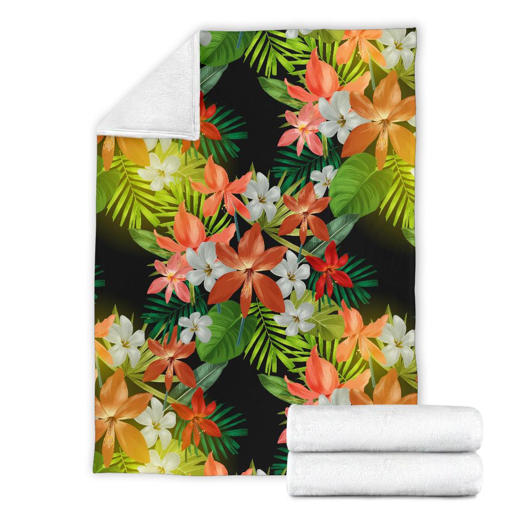 Amaryllis Pattern Print Design AL07 Fleece Blankete