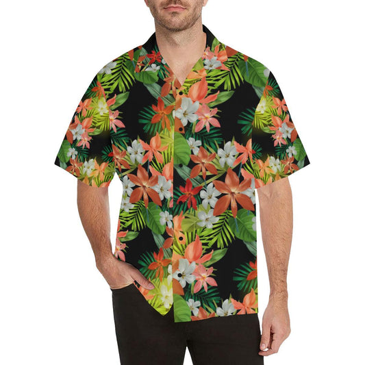 Amaryllis Pattern Print Design AL07 Men Hawaiian Shirt-JorJune