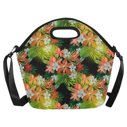 Amaryllis Pattern Print Design AL07 Neoprene Lunch Bag-JorJune