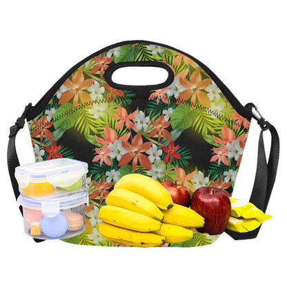 Amaryllis Pattern Print Design AL07 Neoprene Lunch Bag-JorJune