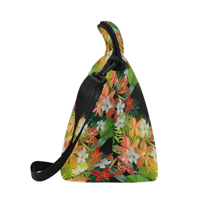 Amaryllis Pattern Print Design AL07 Neoprene Lunch Bag-JorJune