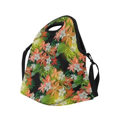 Amaryllis Pattern Print Design AL07 Neoprene Lunch Bag-JorJune