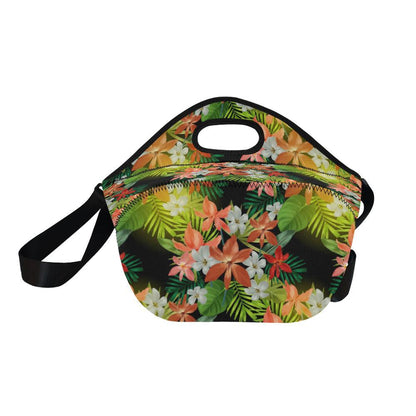 Amaryllis Pattern Print Design AL07 Neoprene Lunch Bag-JorJune