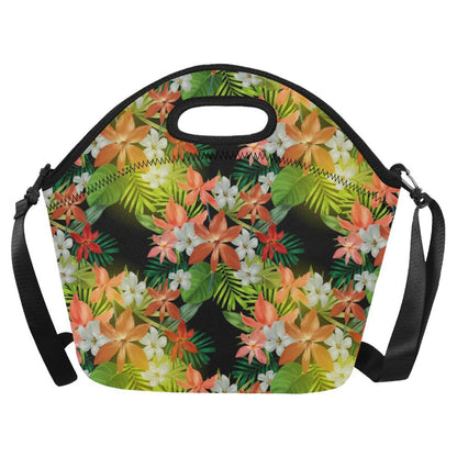 Amaryllis Pattern Print Design AL07 Neoprene Lunch Bag-JorJune