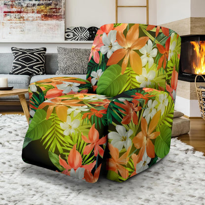 Amaryllis Pattern Print Design AL07 Recliner Slipcover-JORJUNE.COM