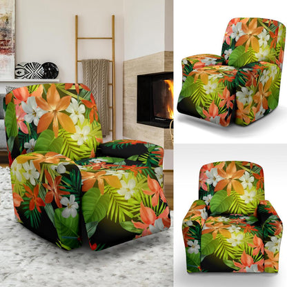 Amaryllis Pattern Print Design AL07 Recliner Slipcover-JORJUNE.COM
