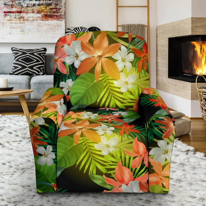 Amaryllis Pattern Print Design AL07 Recliner Slipcover-JORJUNE.COM