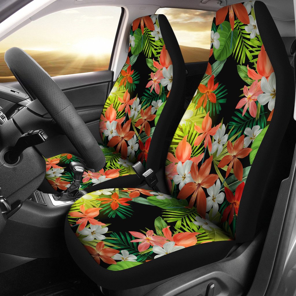 Amaryllis Pattern Print Design AL07 Universal Fit Car Seat Covers