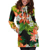 Amaryllis Pattern Print Design AL07 Women Hoodie Dress
