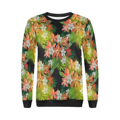 Amaryllis Pattern Print Design AL07 Women Long Sleeve Sweatshirt-JorJune