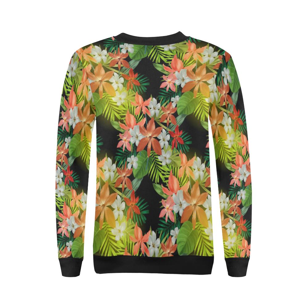 Amaryllis Pattern Print Design AL07 Women Long Sleeve Sweatshirt-JorJune