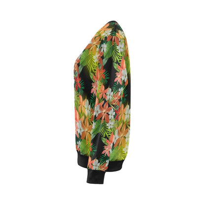 Amaryllis Pattern Print Design AL07 Women Long Sleeve Sweatshirt-JorJune