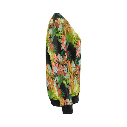 Amaryllis Pattern Print Design AL07 Women Long Sleeve Sweatshirt-JorJune