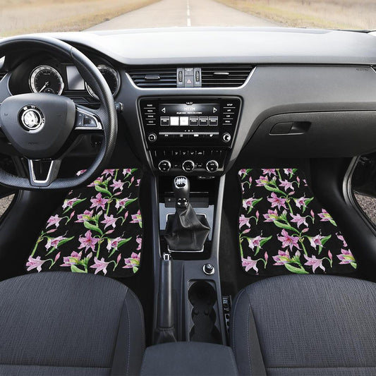 Amaryllis Pattern Print Design AL08 Car Floor Mats-JorJune