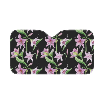 Amaryllis Pattern Print Design AL08 Car Sun Shade-JorJune
