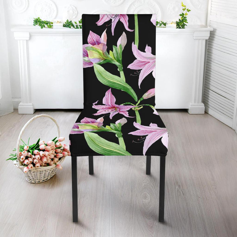 Amaryllis Pattern Print Design AL08 Dining Chair Slipcover-JORJUNE.COM