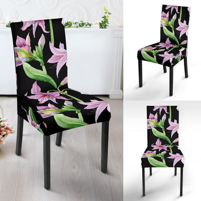 Amaryllis Pattern Print Design AL08 Dining Chair Slipcover-JORJUNE.COM