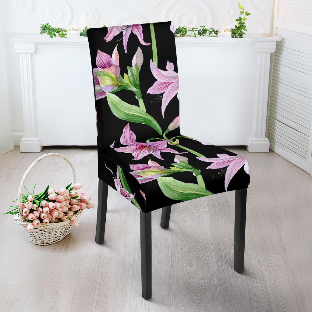 Amaryllis Pattern Print Design AL08 Dining Chair Slipcover-JORJUNE.COM