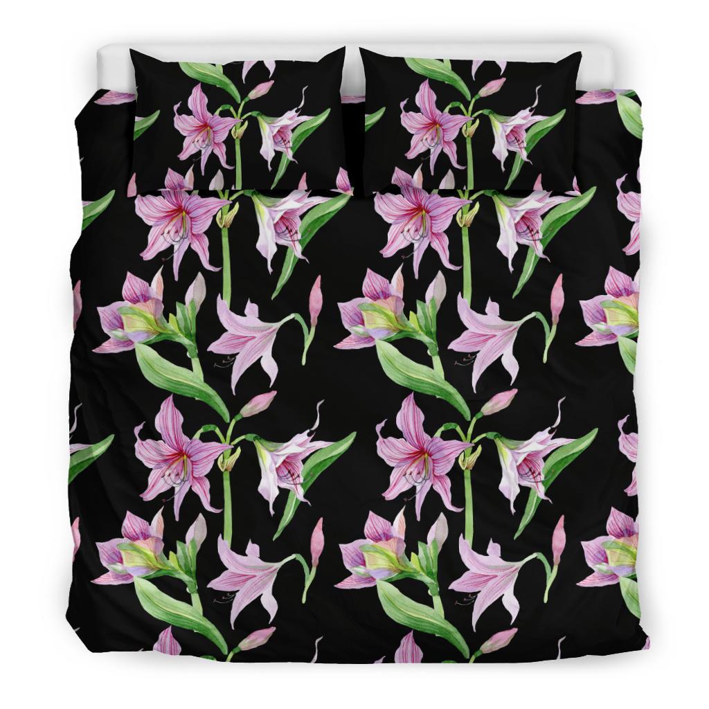 Amaryllis Pattern Print Design AL08 Duvet Cover Bedding Set-JORJUNE.COM