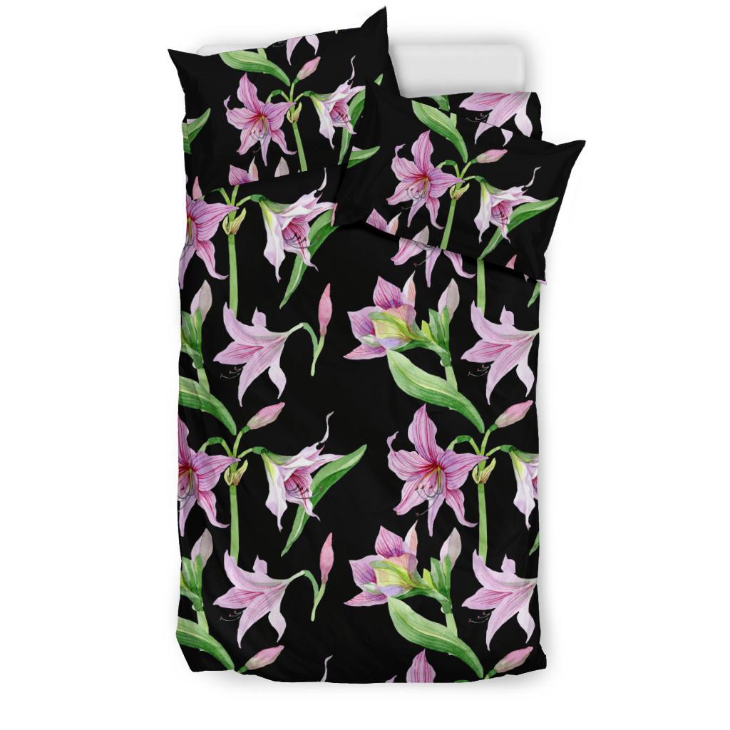 Amaryllis Pattern Print Design AL08 Duvet Cover Bedding Set-JORJUNE.COM