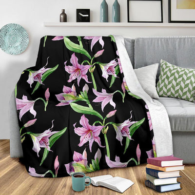 Amaryllis Pattern Print Design AL08 Fleece Blankete