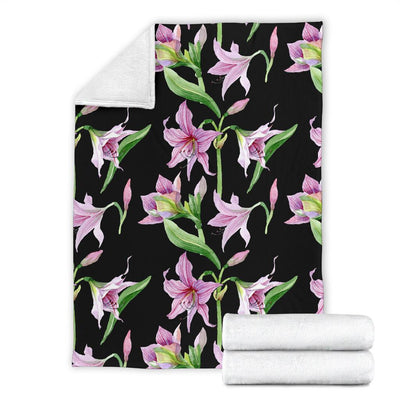 Amaryllis Pattern Print Design AL08 Fleece Blankete