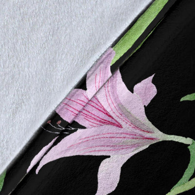Amaryllis Pattern Print Design AL08 Fleece Blankete