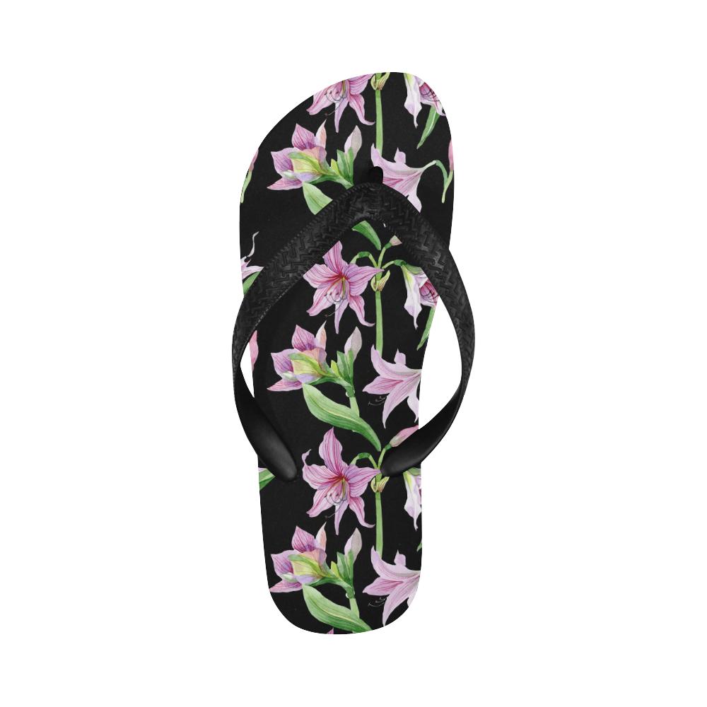 Amaryllis Pattern Print Design AL08 Flip Flops-JorJune