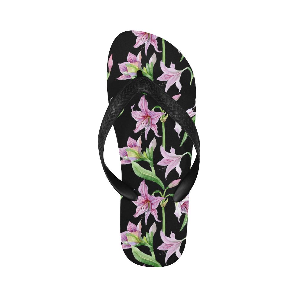Amaryllis Pattern Print Design AL08 Flip Flops-JorJune