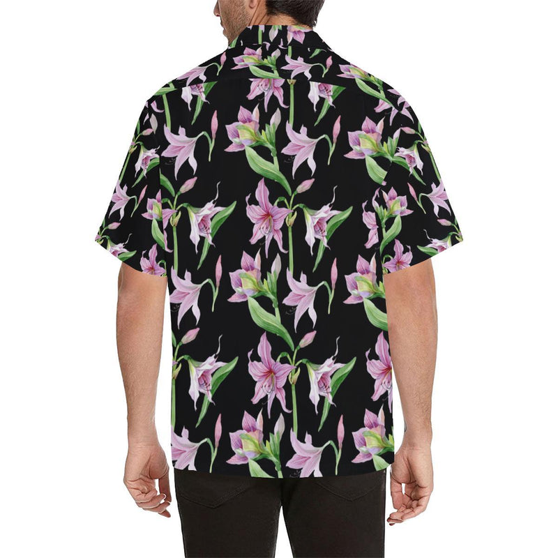 Amaryllis Pattern Print Design AL08 Men Hawaiian Shirt-JorJune