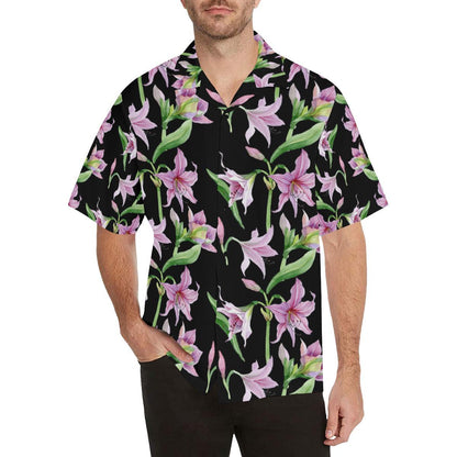 Amaryllis Pattern Print Design AL08 Men Hawaiian Shirt-JorJune
