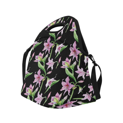 Amaryllis Pattern Print Design AL08 Neoprene Lunch Bag-JorJune