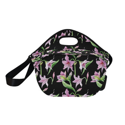Amaryllis Pattern Print Design AL08 Neoprene Lunch Bag-JorJune