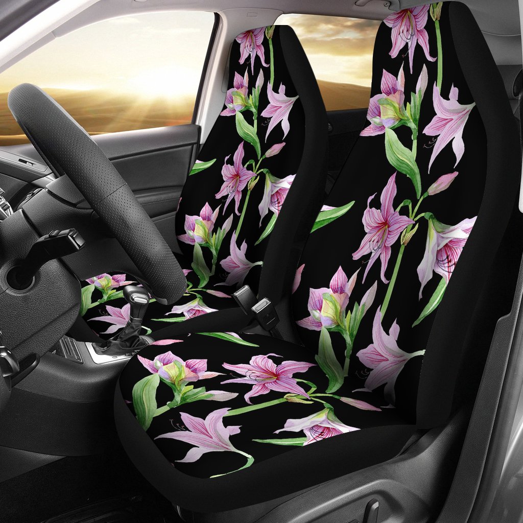 Amaryllis Pattern Print Design AL08 Universal Fit Car Seat Covers