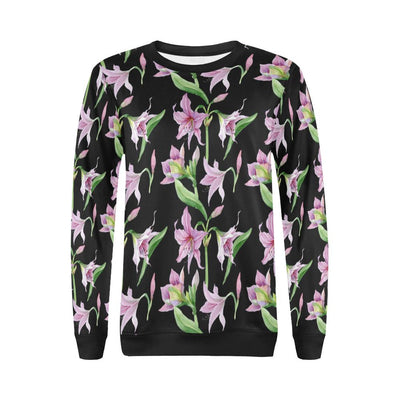 Amaryllis Pattern Print Design AL08 Women Long Sleeve Sweatshirt-JorJune