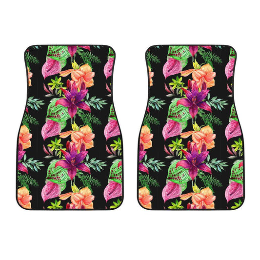 Amaryllis Pattern Print Design AL09 Car Floor Mats-JorJune