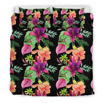 Amaryllis Pattern Print Design AL09 Duvet Cover Bedding Set-JORJUNE.COM