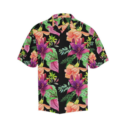 Amaryllis Pattern Print Design AL09 Men Hawaiian Shirt-JorJune