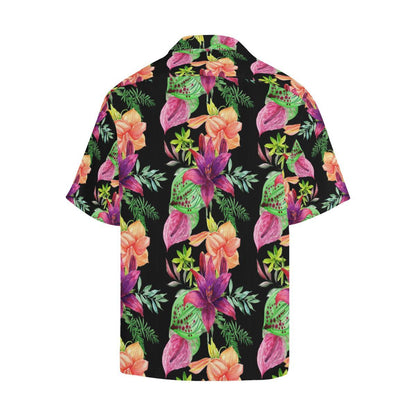 Amaryllis Pattern Print Design AL09 Men Hawaiian Shirt-JorJune
