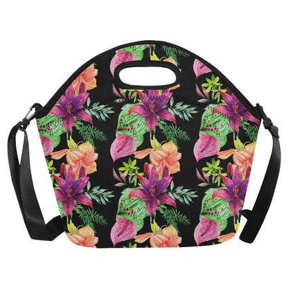 Amaryllis Pattern Print Design AL09 Neoprene Lunch Bag-JorJune