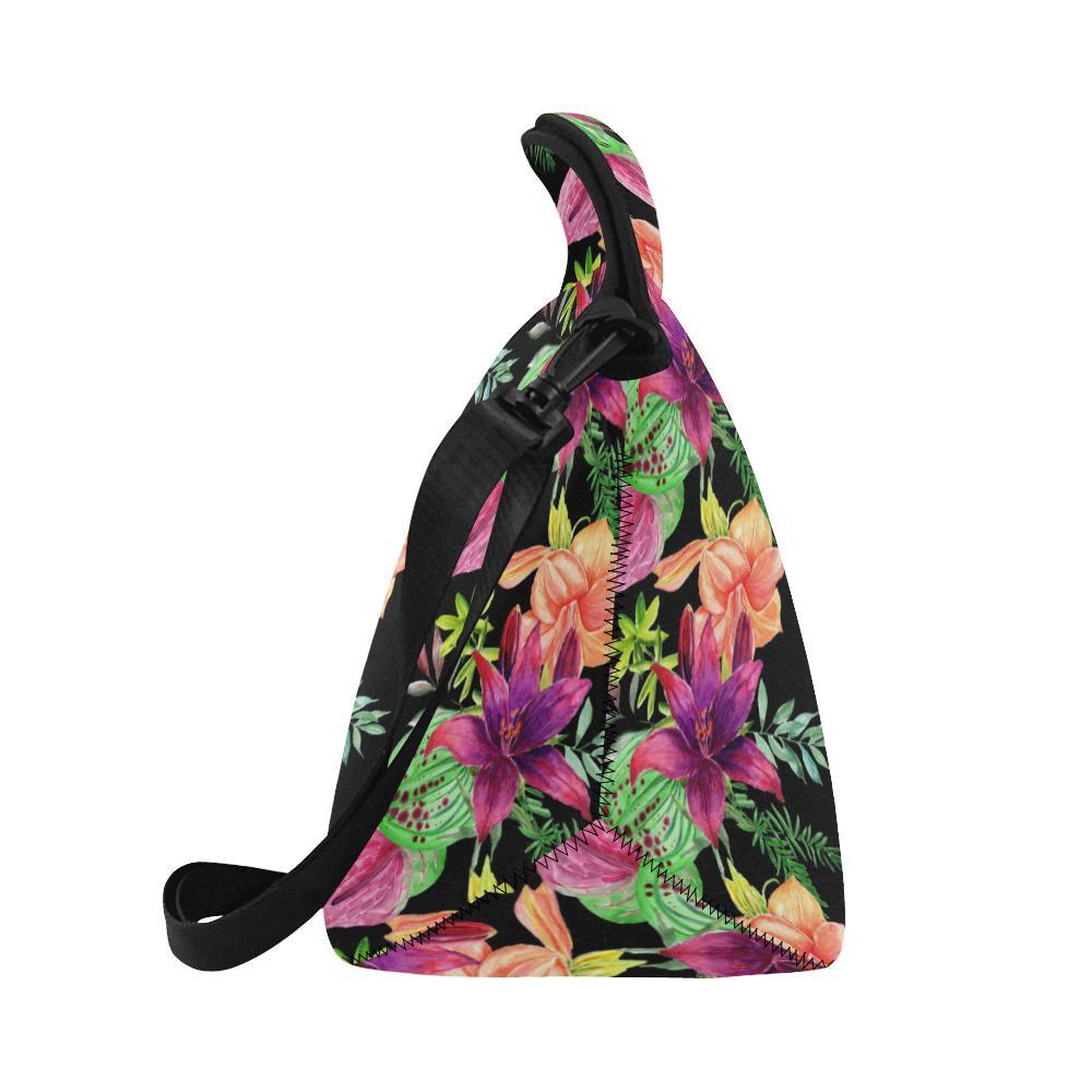 Amaryllis Pattern Print Design AL09 Neoprene Lunch Bag-JorJune