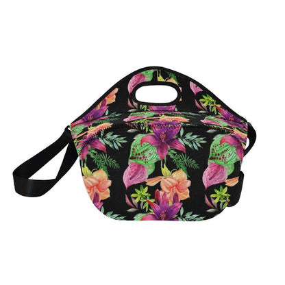 Amaryllis Pattern Print Design AL09 Neoprene Lunch Bag-JorJune