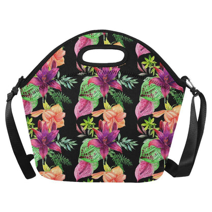 Amaryllis Pattern Print Design AL09 Neoprene Lunch Bag-JorJune