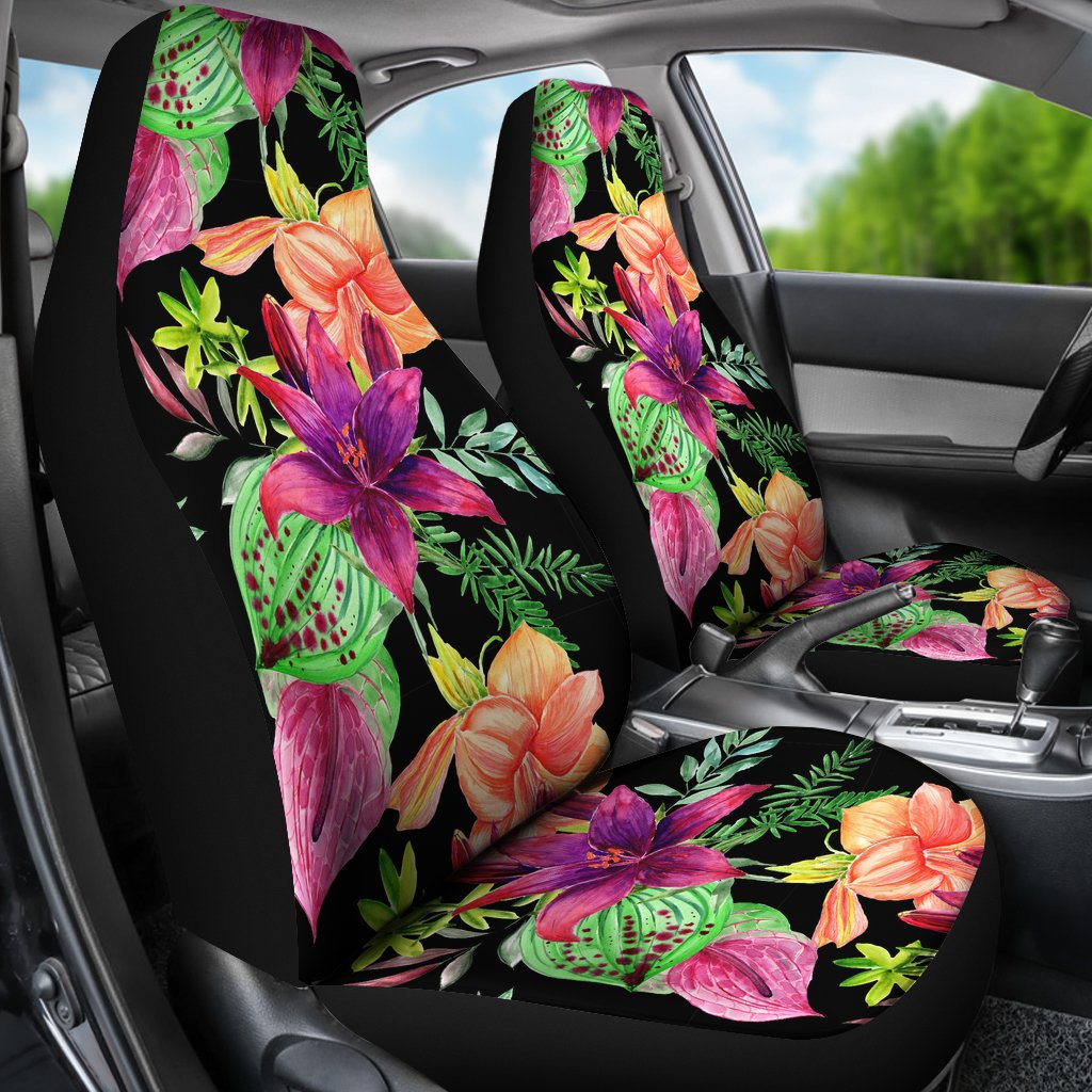 Amaryllis Pattern Print Design AL09 Universal Fit Car Seat Covers