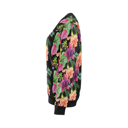 Amaryllis Pattern Print Design AL09 Women Long Sleeve Sweatshirt-JorJune