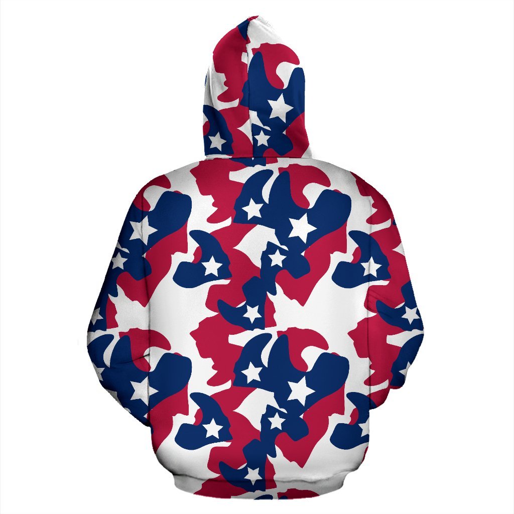 American flag Camo Camouflage Print All Over Print Hoodie