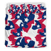 American flag Camo Camouflage Print Duvet Cover Bedding Set